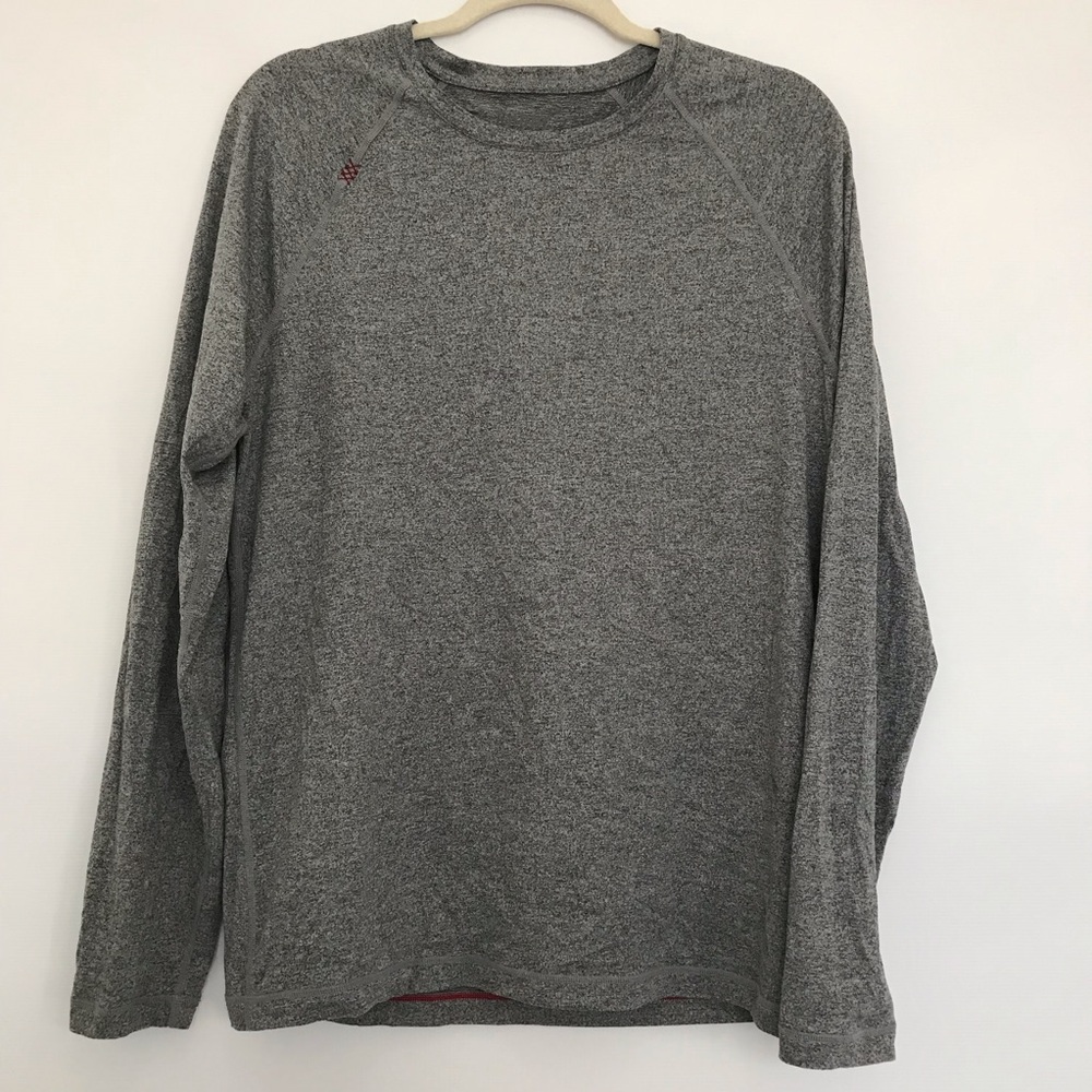 Rhône Essentials Men's Gray Long Sleeve Training Shirt Size M
